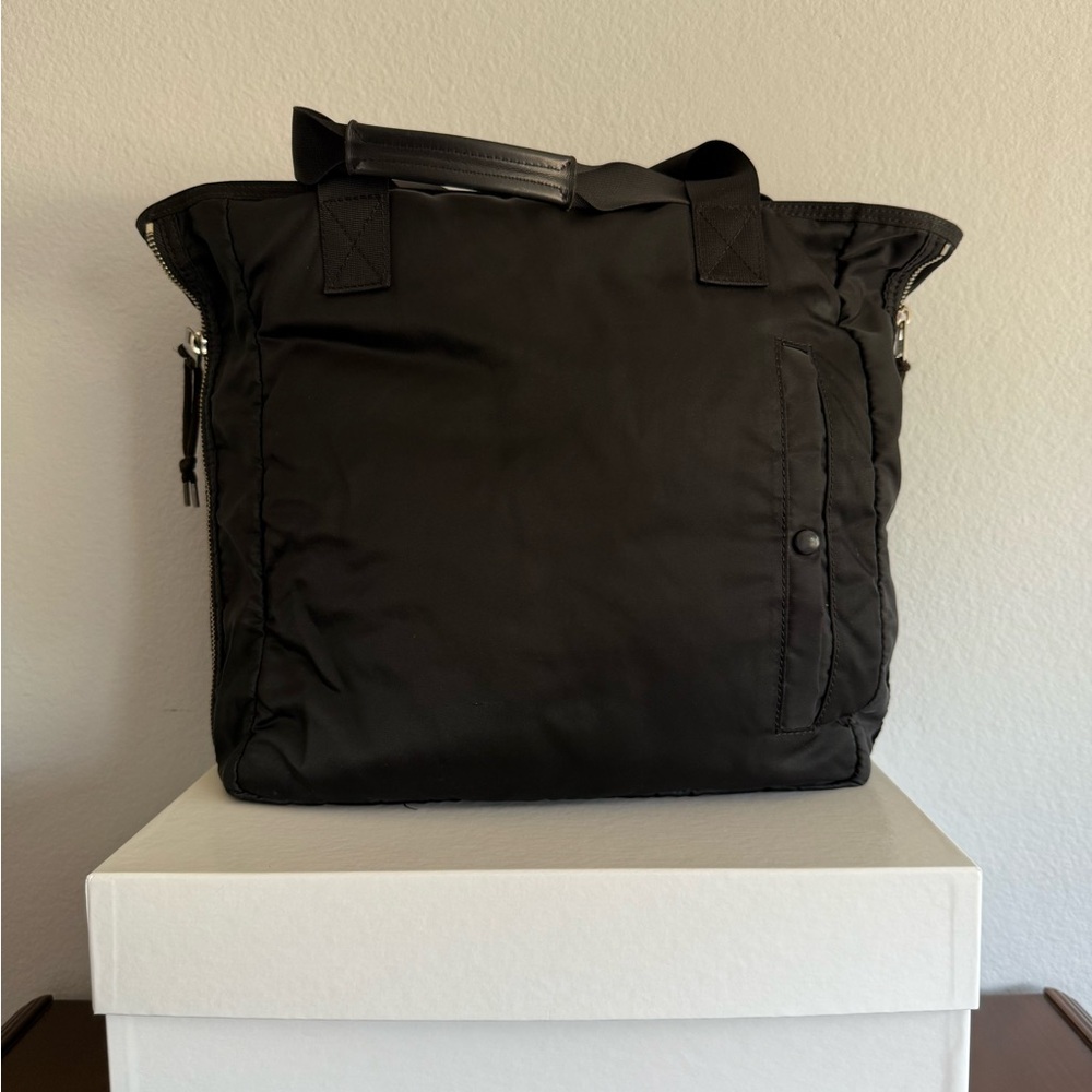 All Saints Expandable Black Tote Bag